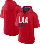 Nike Men's Nike Red Los Angeles Angels Tri Code Lockup Short Sleeve Pullover Hoodie