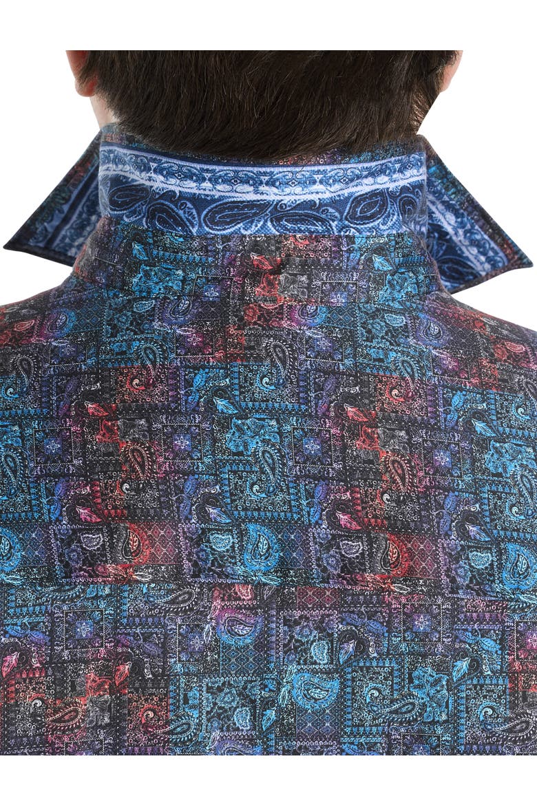 Big & Tall Bandana Sport Shirt, Alternate, color, MULTI