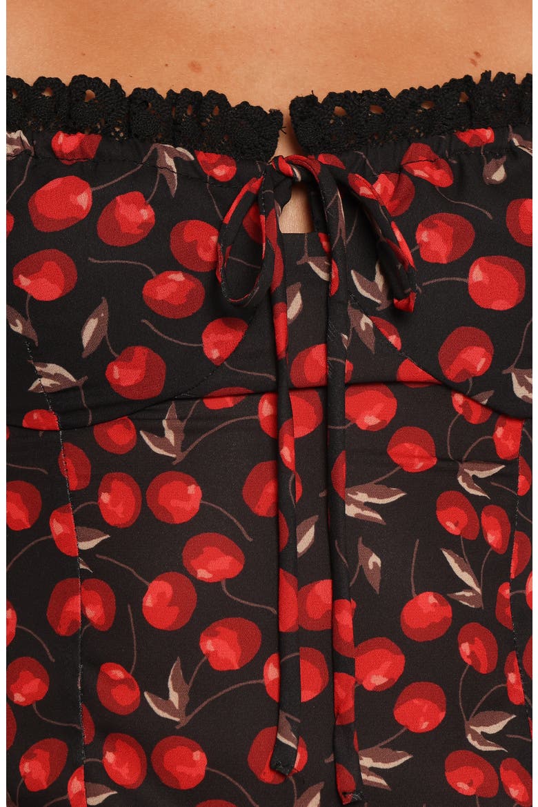 Wello Bustier Top, Alternate, color, CHERRY