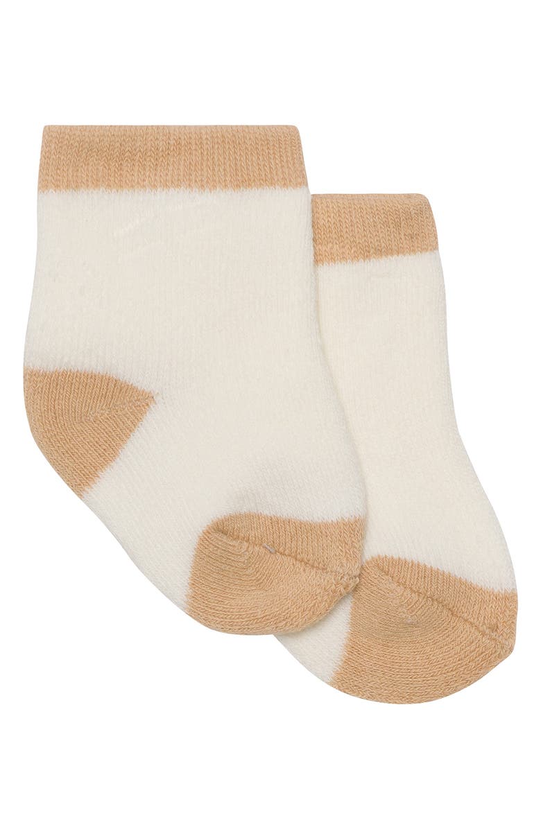 PL Baby by Petit Lem Sweatshirt, Joggers & Socks Set, Alternate, color, White Dinos/ Green Pants