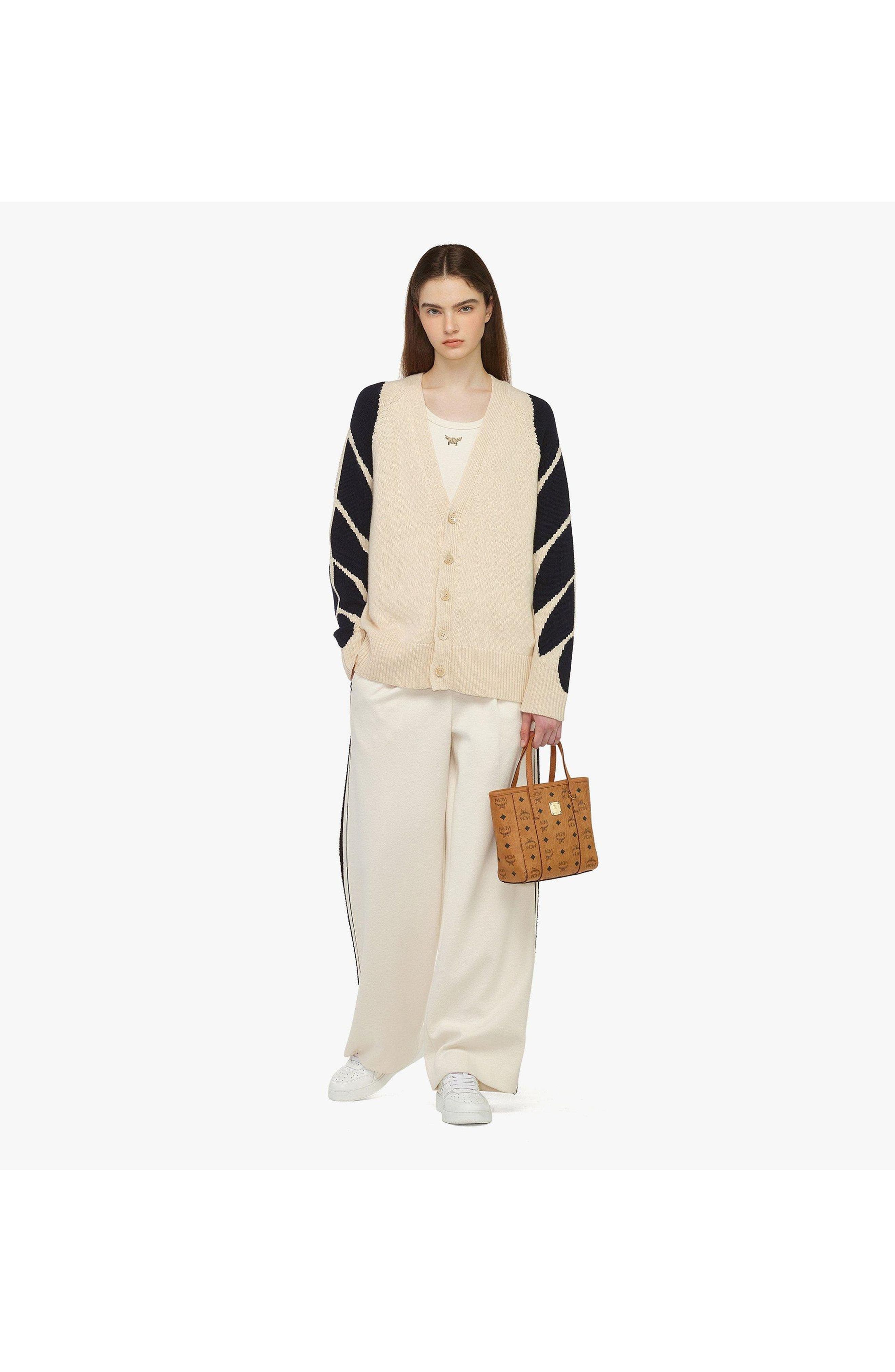 Mini Toni Top-Zip Shopper in Visetos, Alternate, color, Cognac