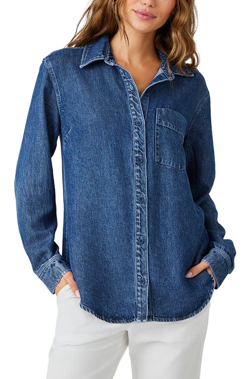 Shop Bella Dahl Denim Button-up Shirt In Horizon Wash