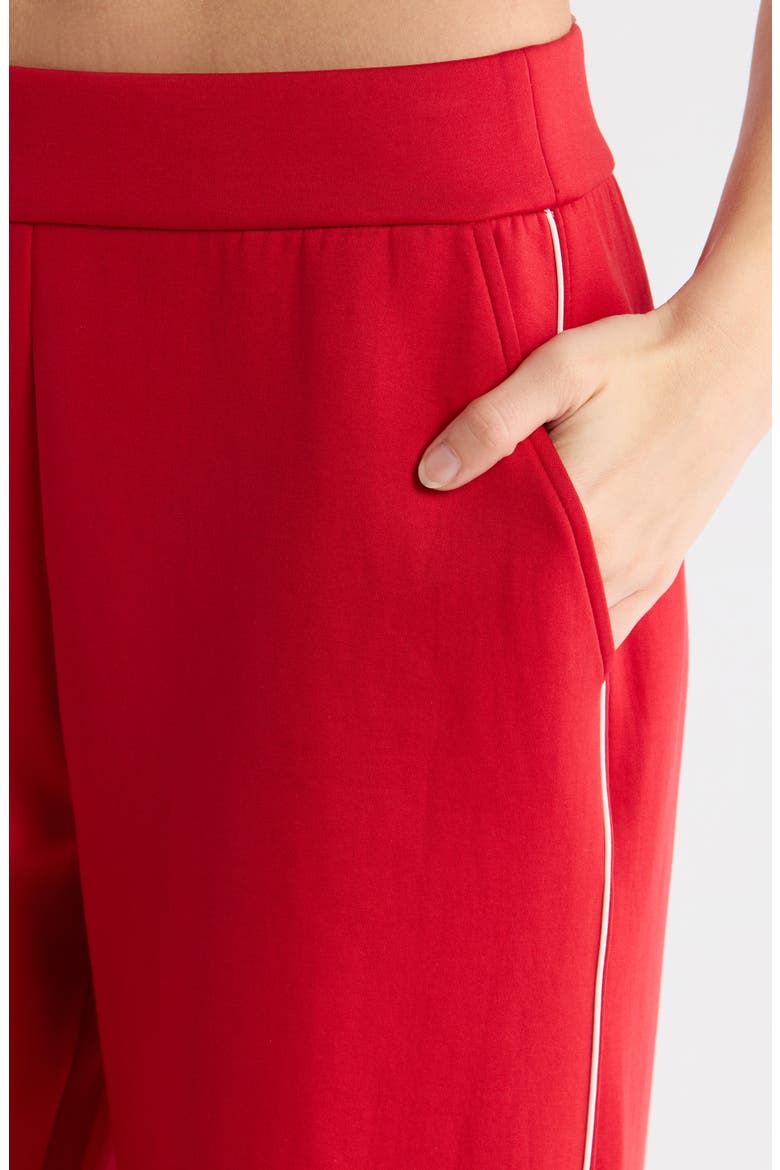 Wide Leg Spacer Knit Pants, Alternate, color, HOLLY RED