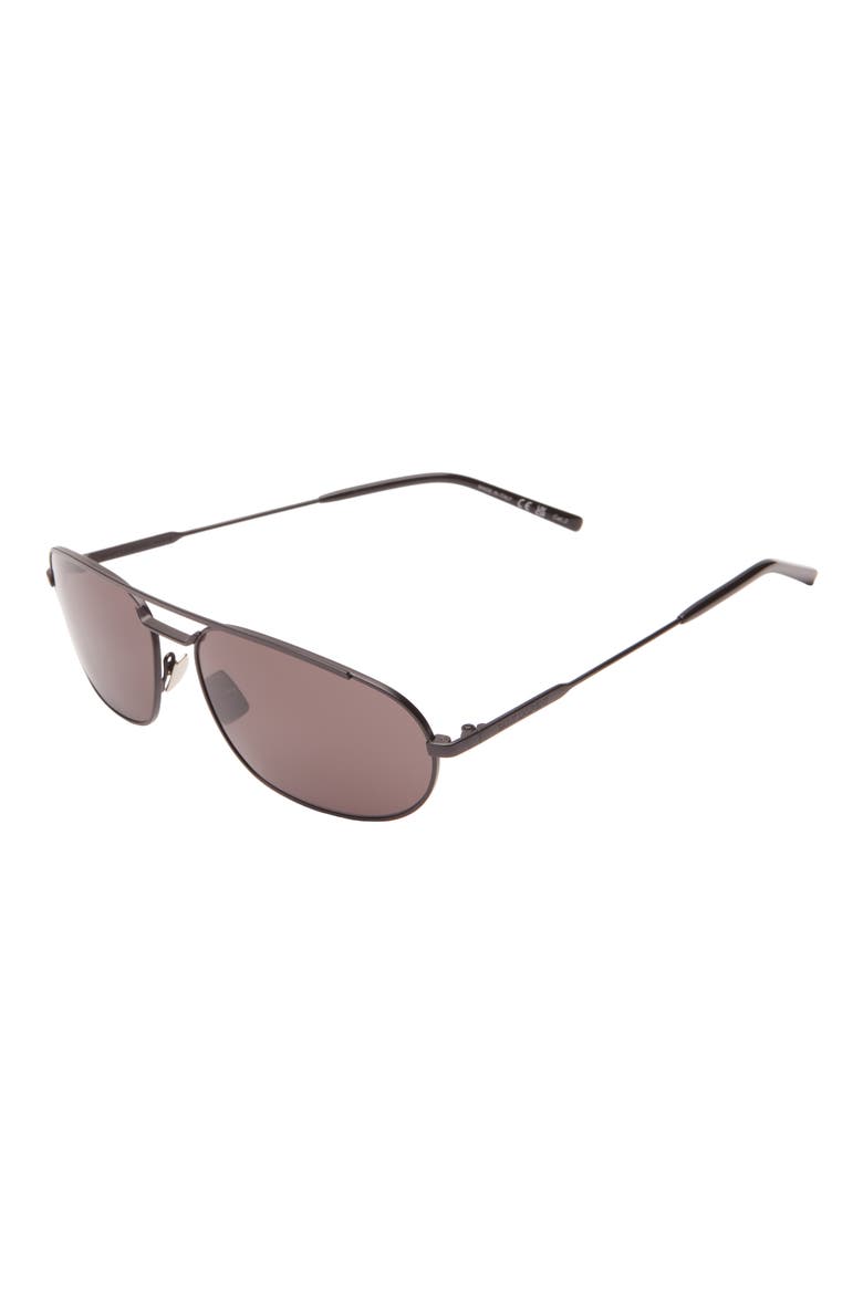 61mm Oval Sunglasses, Alternate, color, BLACK BLACK BLACK