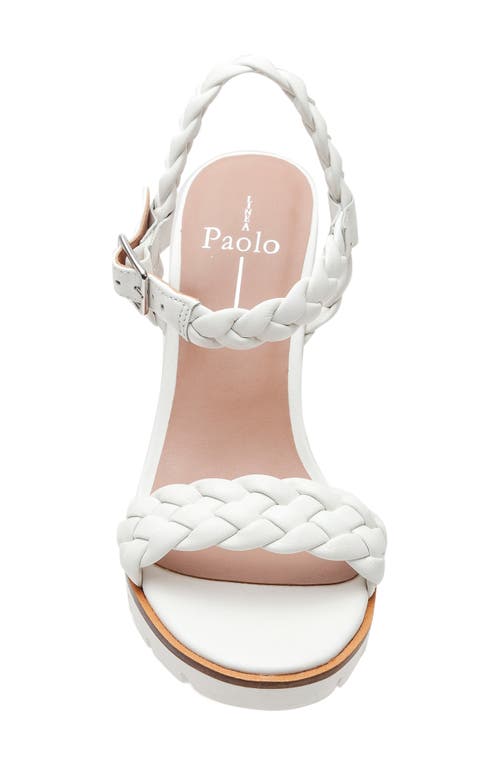 Linea Paolo Esie Ankle Strap Wedge Sandal In Eggshell