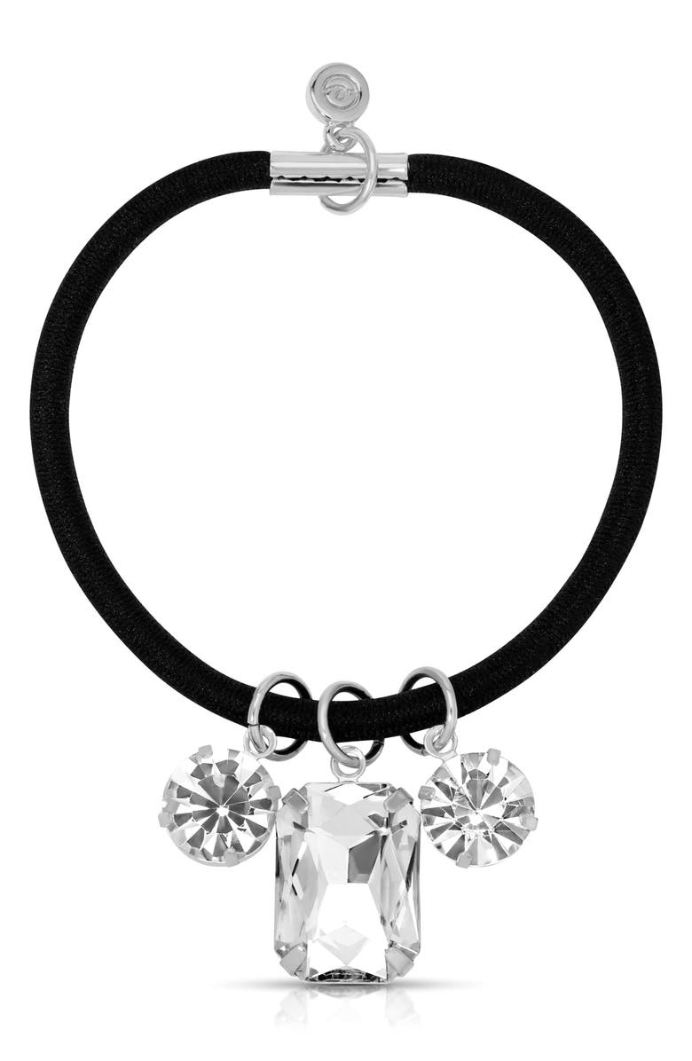 Ettika Crystal Dangle Hair Tie, Main, color, 