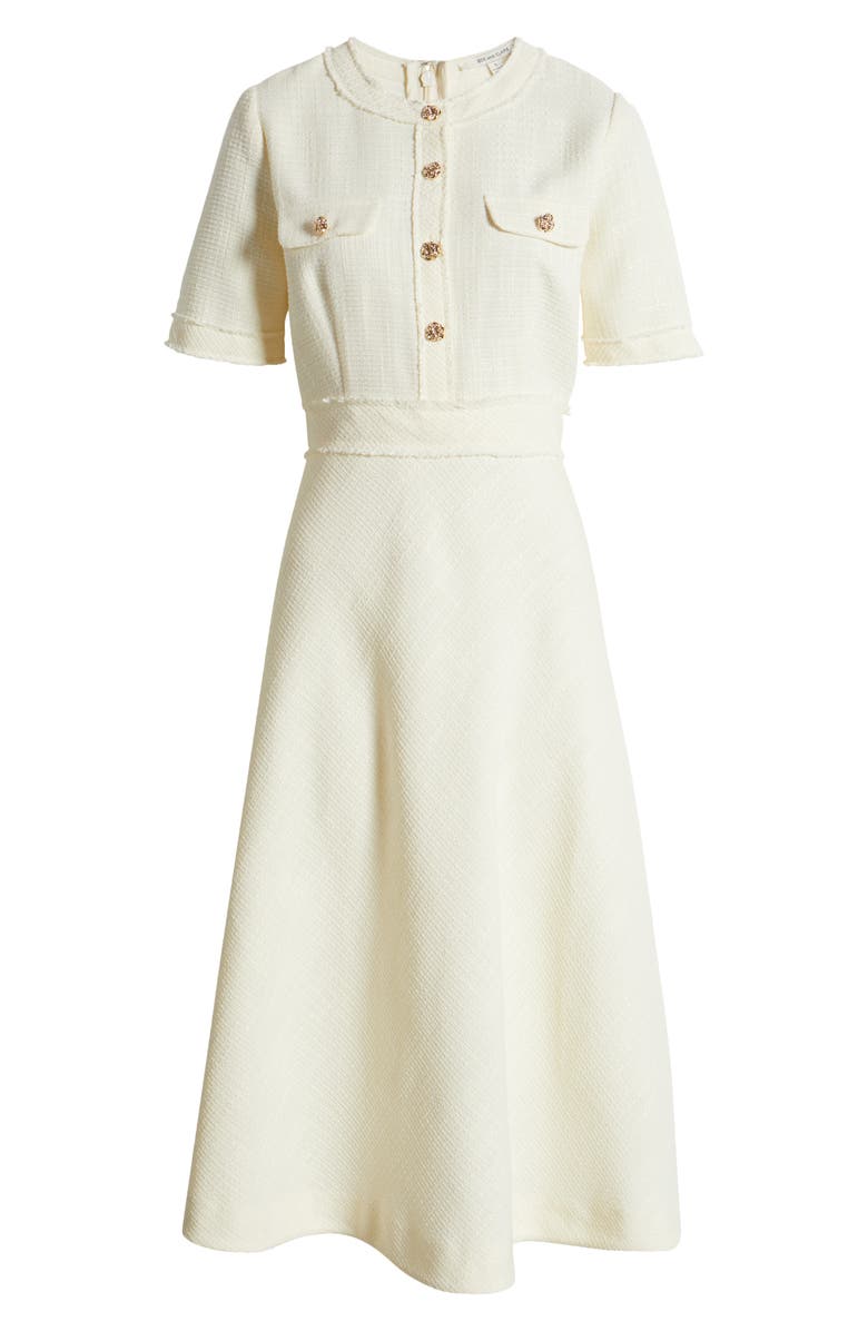 ZOE AND CLAIRE Short Sleeve Tweed A-Line Dress, Main, color, 