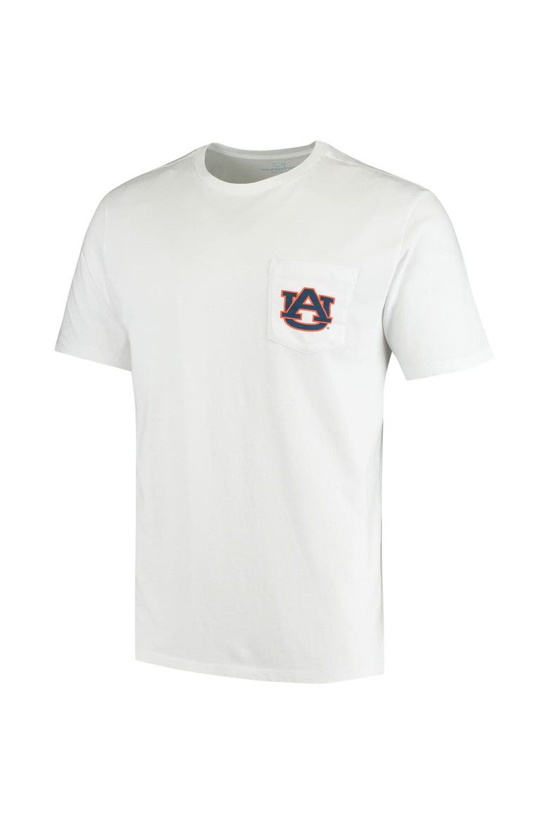 Men's Vineyard Vines White Auburn Tigers Football Whale T-Shirt, Alternate, color, White
