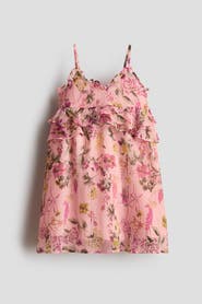 H&M Flounce-trimmed Strappy Dress