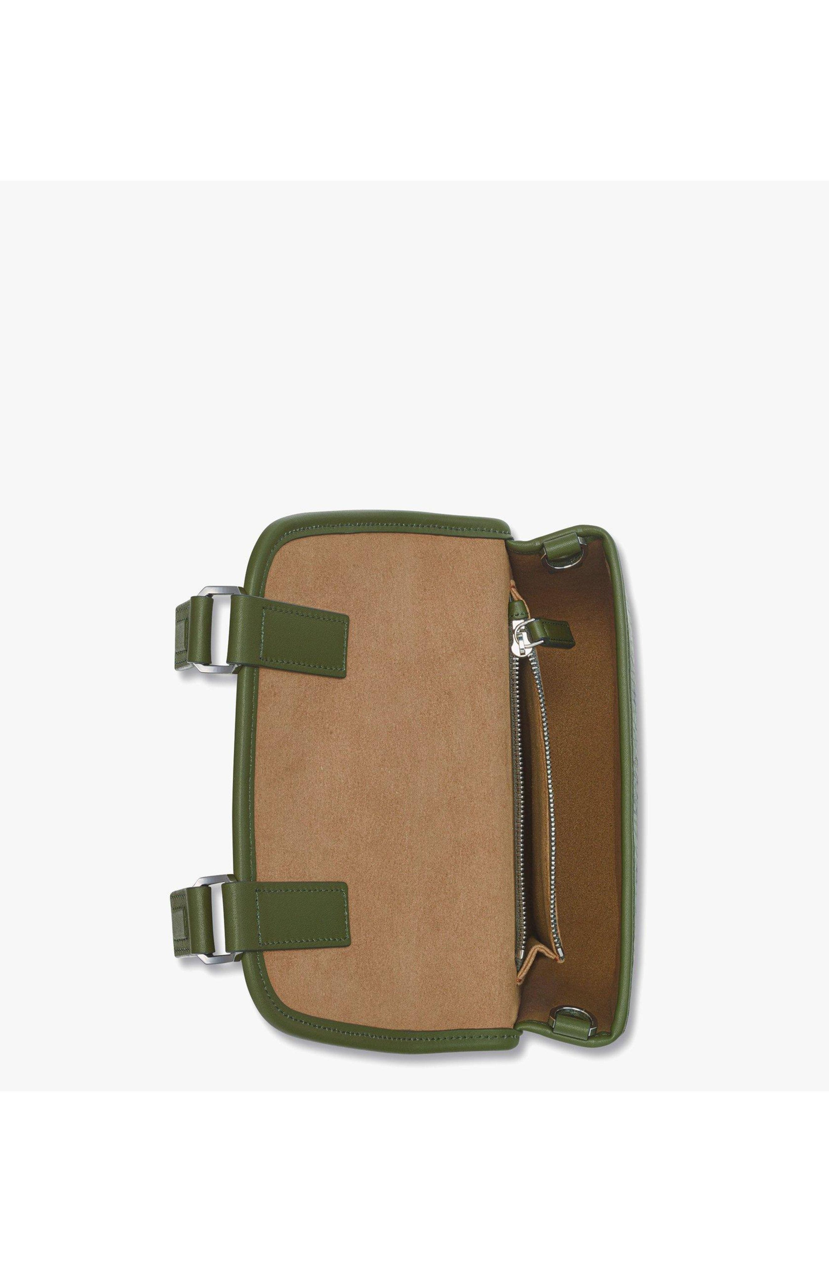 MCM Aren Messenger Bag in Visetos, Alternate, color, Green