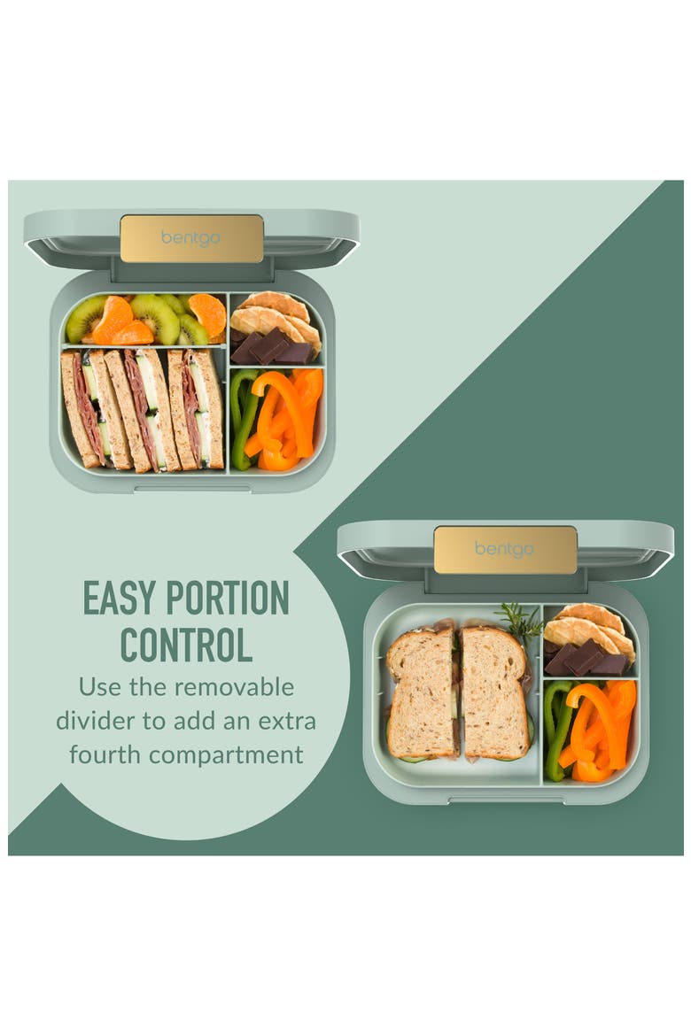 Set of 2 Modern Leakproof Lunch Bento Boxes, Alternate, color, MINT GREEN