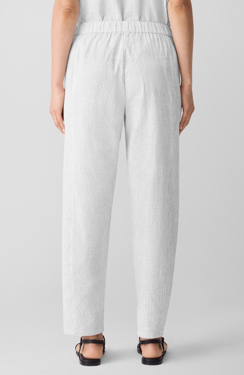 Eileen Fisher Check Organic Cotton Lantern Ankle Pants, Alternate, color,