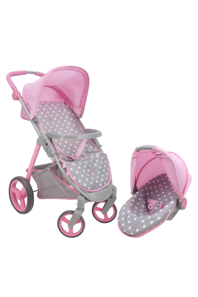 Cotton Candy Pink Doll Travel System, Alternate, color, Multicolored
