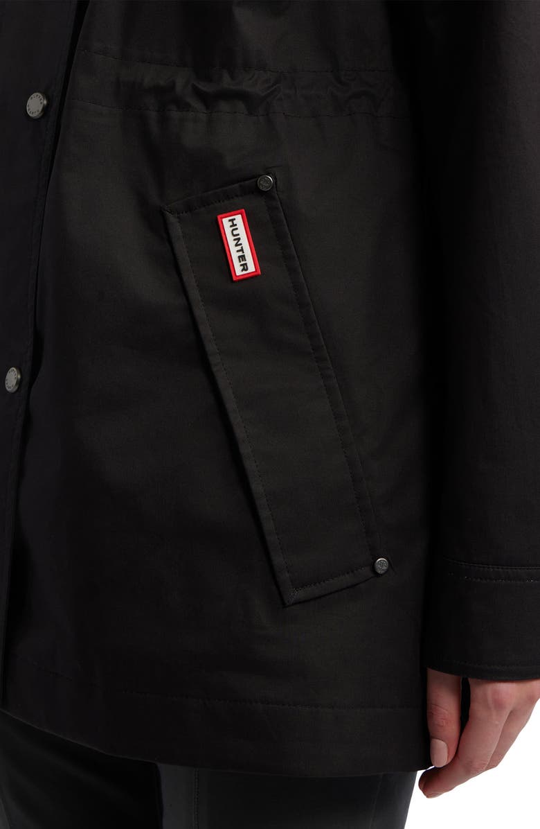 Hunter Adela Hooded Waterproof Jacket, Alternate, color, Black