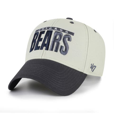 Men's '47  Gray/Black Chicago Bears Half Block Text MVP Adjustable Hat