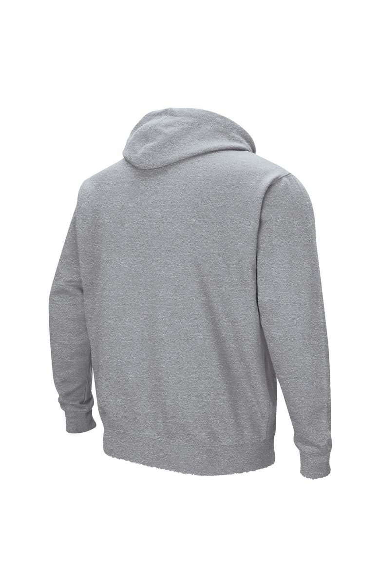COLOSSEUM Men's Colosseum Heathered Gray Utah Utes Arch and Logo Pullover Hoodie, Alternate, color, Heather Gray