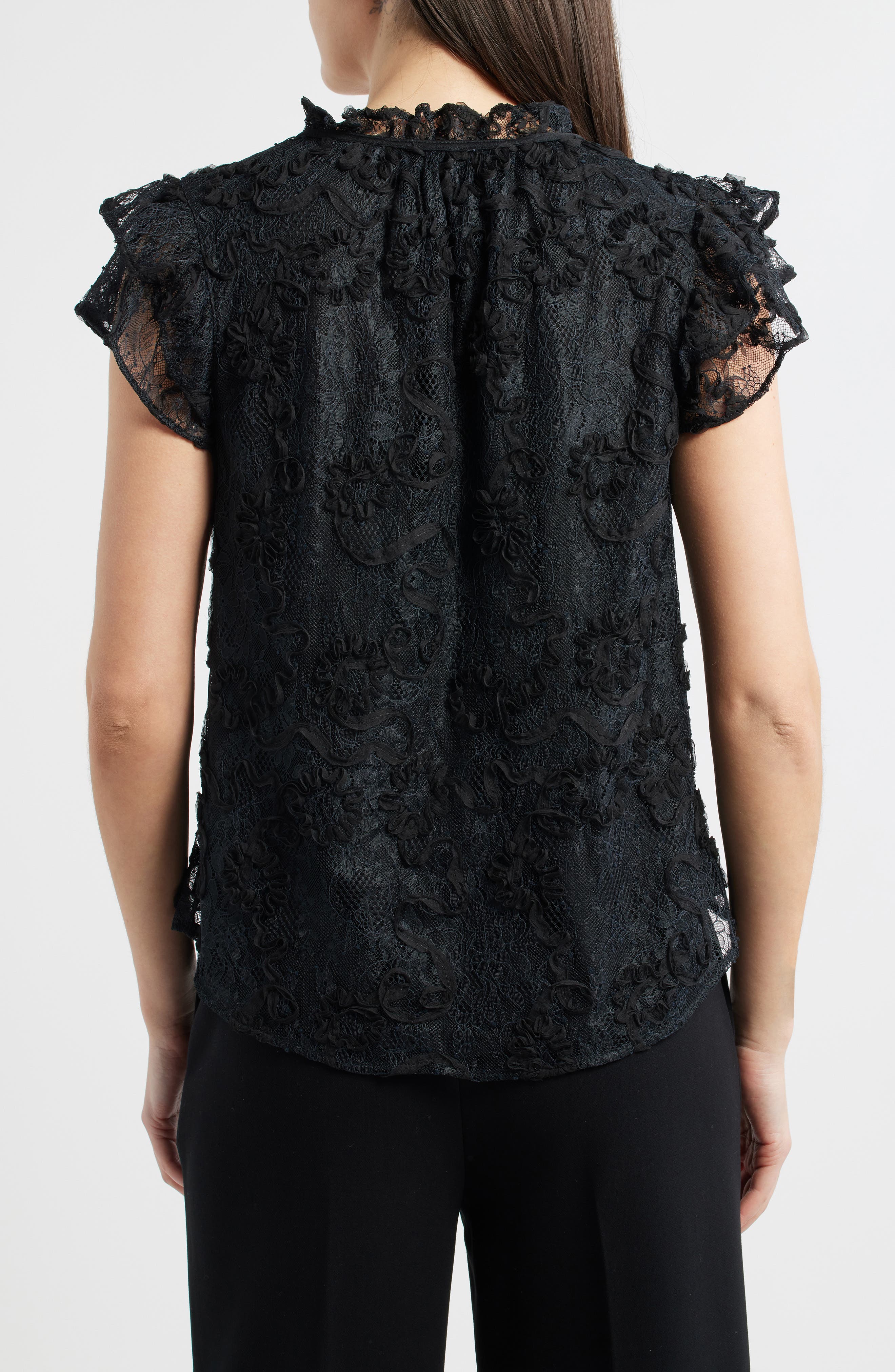 Ruffle Sleeve Lace Top - image 2