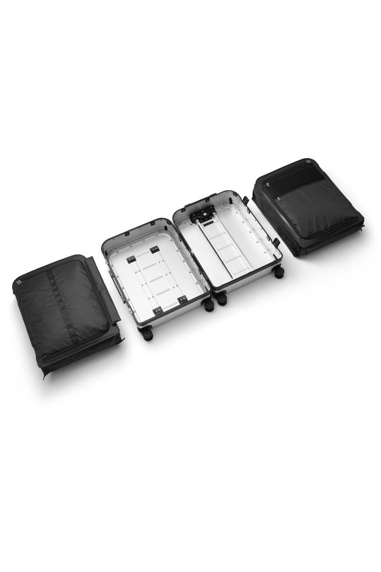 Ramverk Alu 30" Large Checked Spinner Luggage, Alternate, color, Silver / Onyx