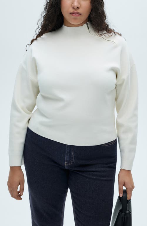 Mango Newmom Comfort High Waist Straight Leg Jeans In Open Blue