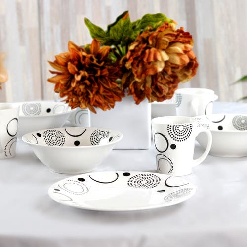 Gibson Modern Times 12 Piece Dinnerware Set In White