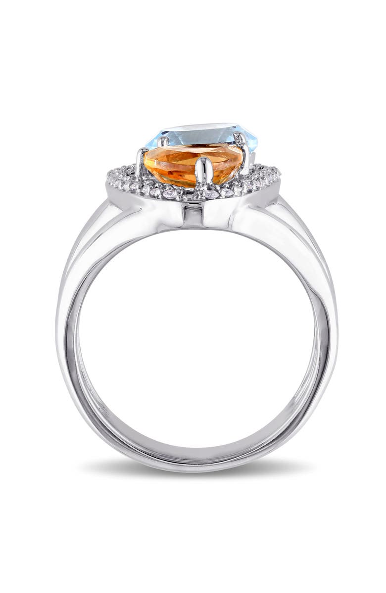 Julianna B. Multi-Gem & Diamond Split Shank Ring 14k, Alternate, color, Topaz