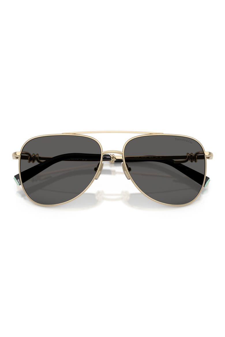 59mm Pilot Sunglasses, Alternate, color, PALE GOLD / DARK GREY