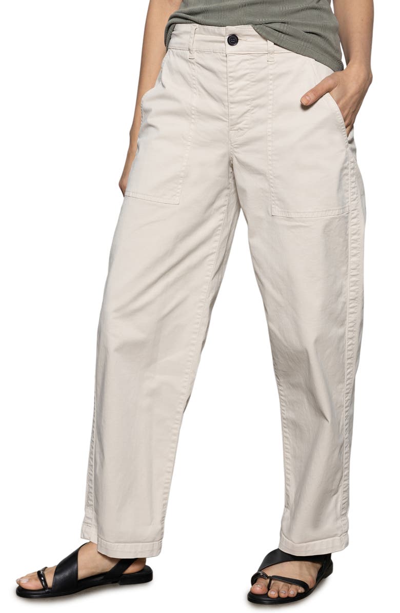 Sanctuary Cruiser Stretch Cotton Barrel Chinos, Alternate, color, Light Oat