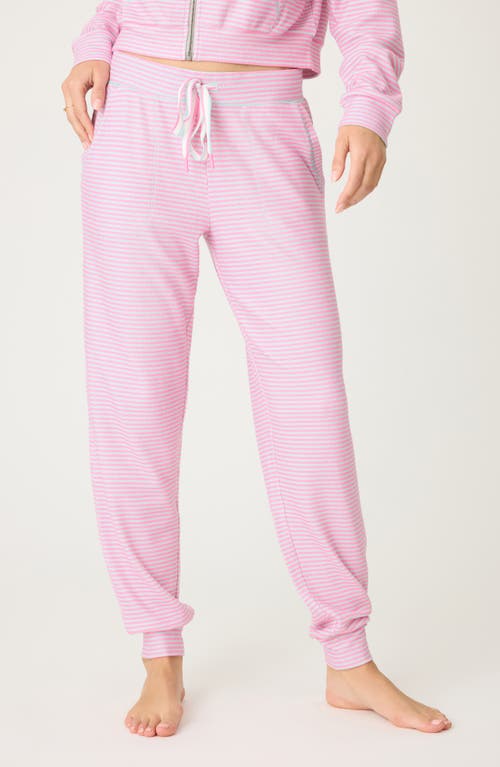 PJ Salvage Secret Garden Banded Pajama Pants in Bright Pink 