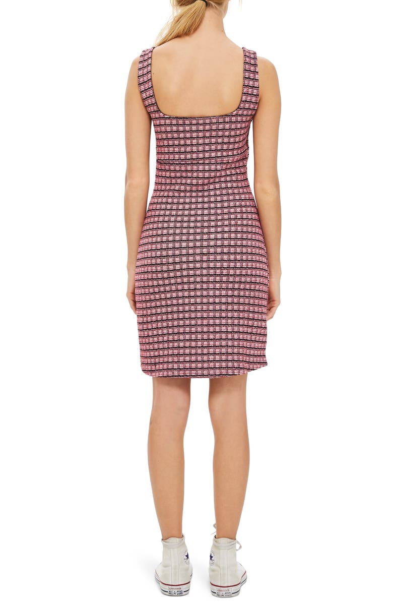 Topshop Mini Check Pinafore Dress, Alternate, color,