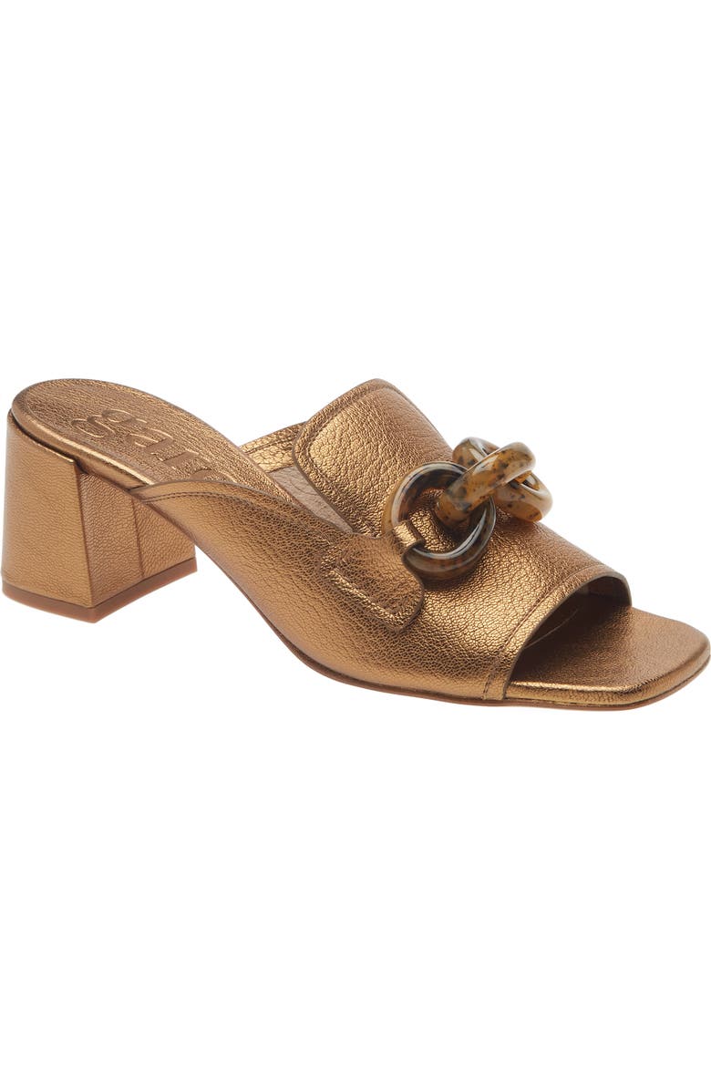 Pedro Garcia Umita Slide Sandal, Main, color, Old Gold Petitgrain-Tortoise