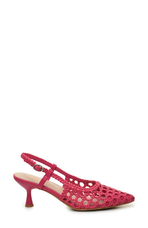 Nicole Miller Knotty Braided Slingback Pump In Pink