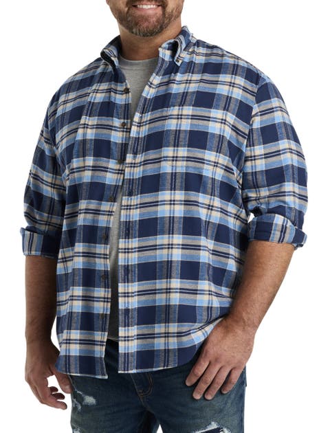 Big & Tall Plaid Flannel Sport Shirt