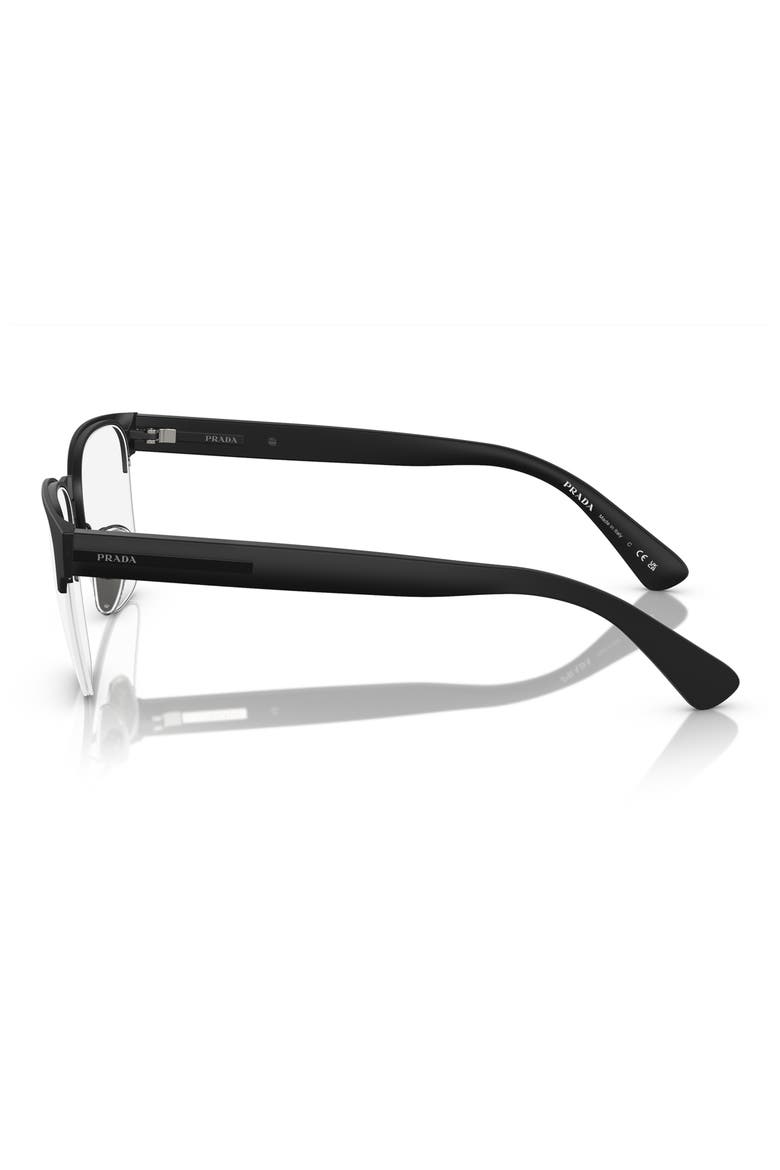 54mm Pillow Optical Glasses, Alternate, color, MATTE BLACK