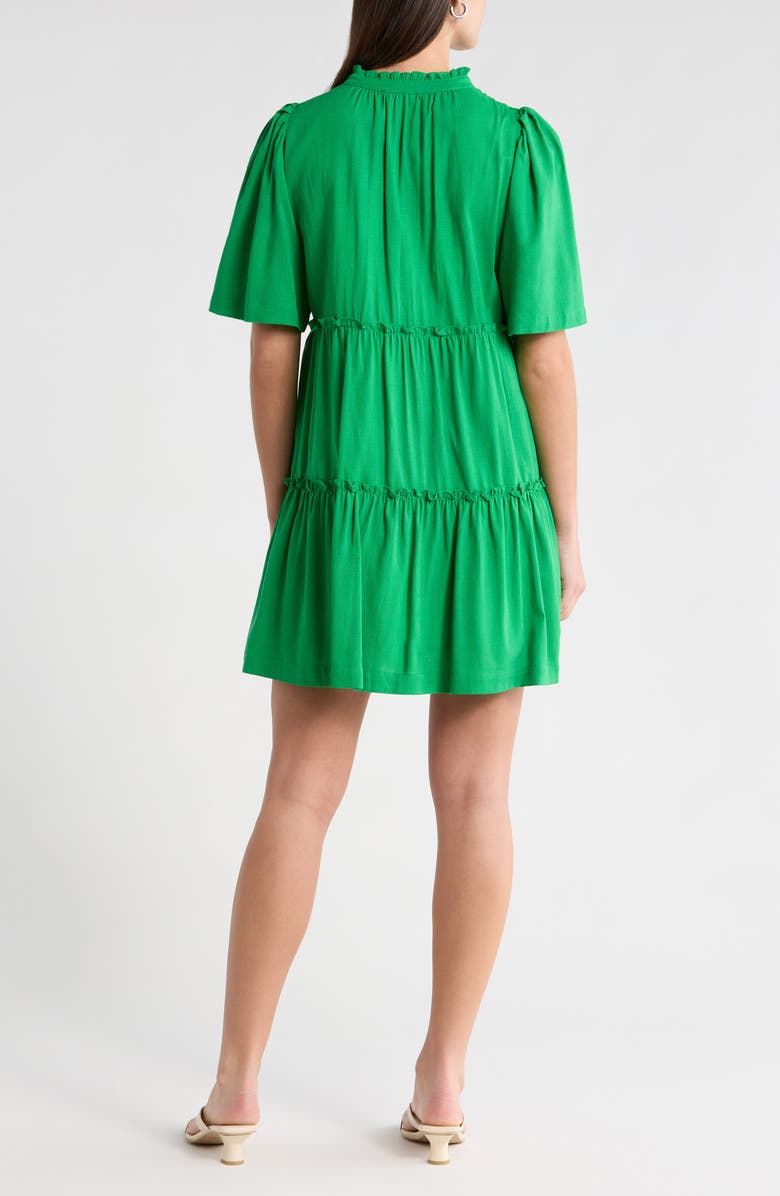 SUGARLIPS Gibson Dixie Tiered Cotton Dress, Alternate, color, Kelly-Green