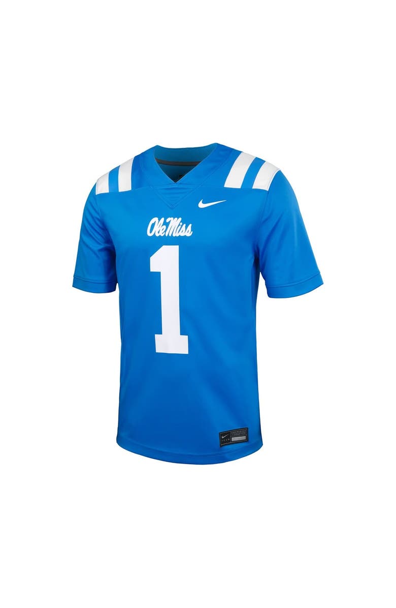 Nike Men's Nike #1 Powder Blue Ole Miss Rebels Untouchable Football Jersey, Alternate, color, Powder Blue