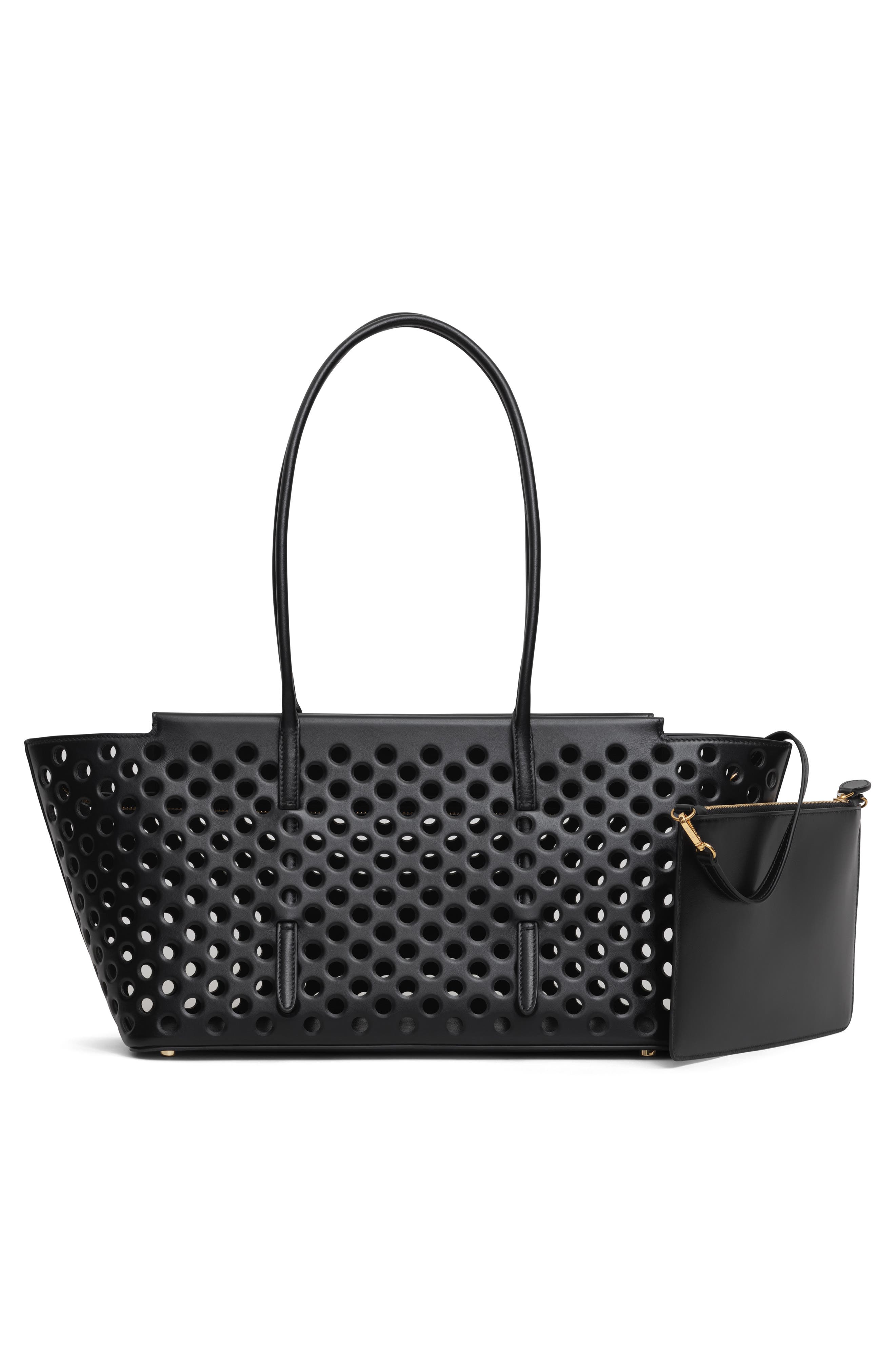 Alaïa Neo Mina 32 Perforated Calfskin Tote, Alternate, color, 