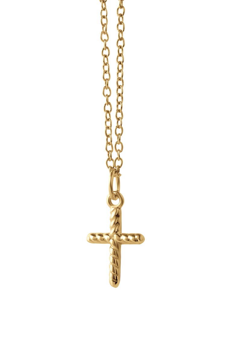 Vincero Pavè Cross Pendant Necklace, Alternate, color, Gold