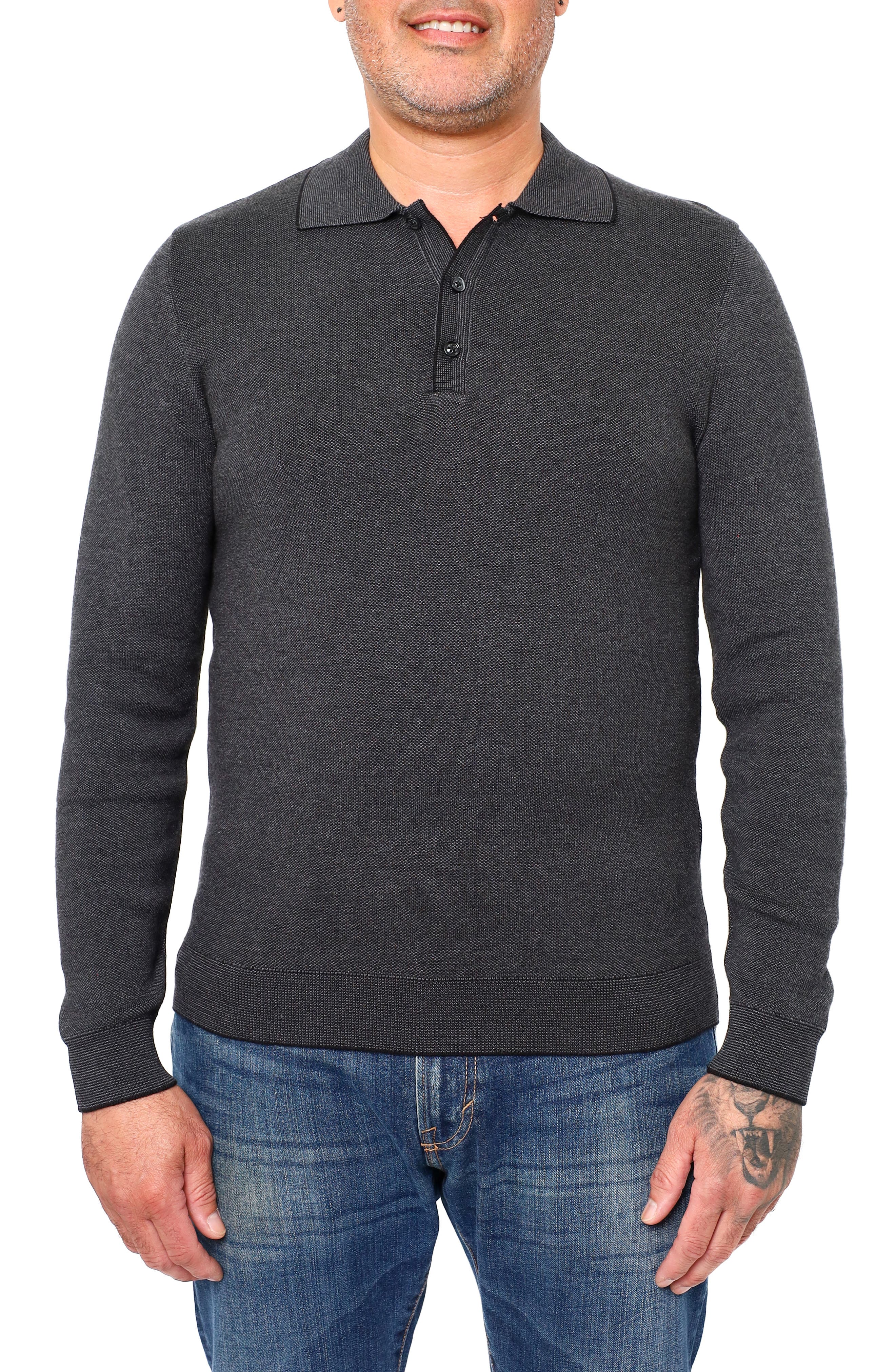 VELLAPAIS Torreno Long Sleeve Polo