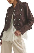 Free People Ryland Cotton & Linen Band Jacket