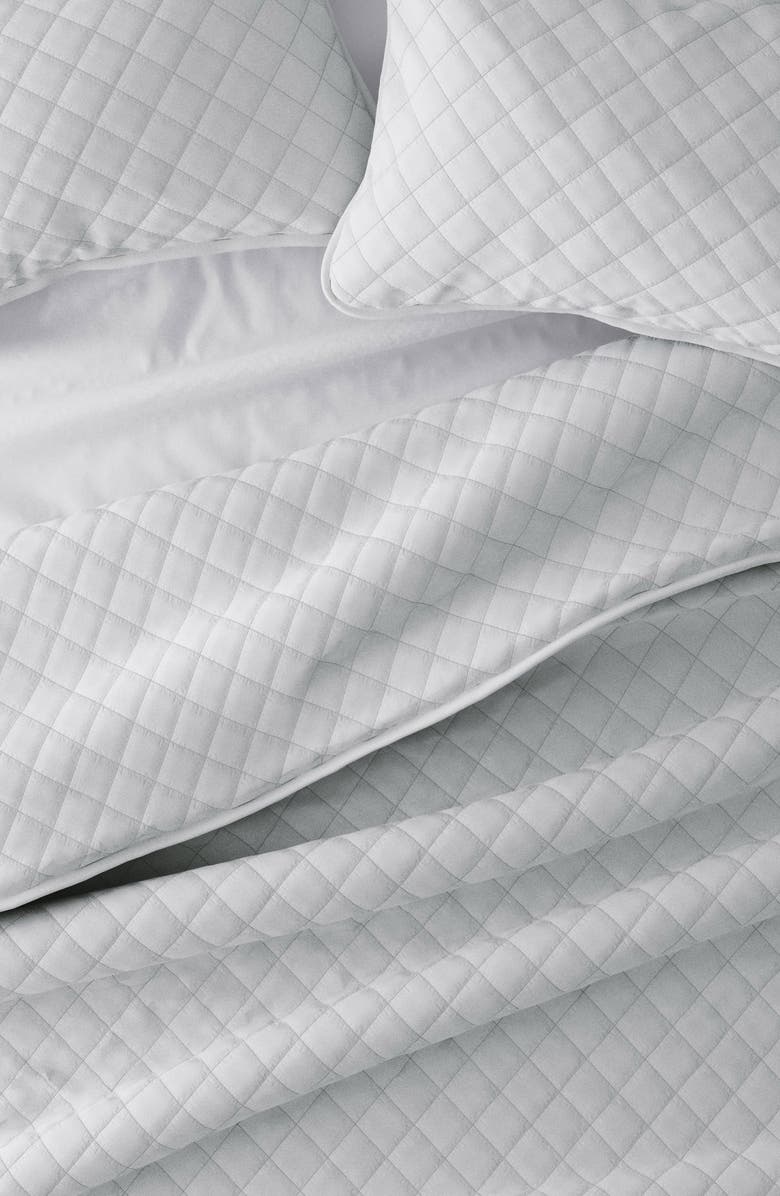 HOMESPUN All Season Diamond Stitch 3-Piece Down Alternative Quilt Set, Alternate, color, Light Gray