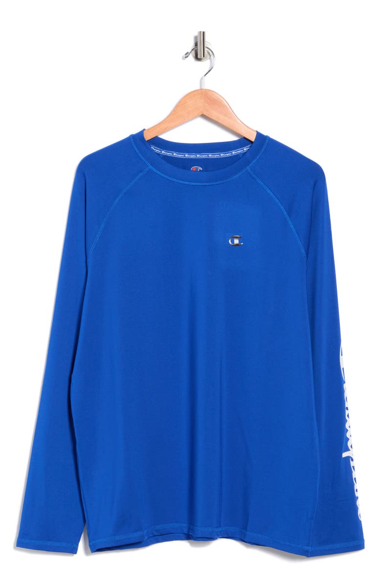 Champion Long Sleeve Rashguard Top, Main, color, Blue