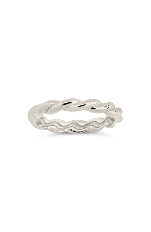 Sterling Forever Nixie Twisted Band Ring In Silver