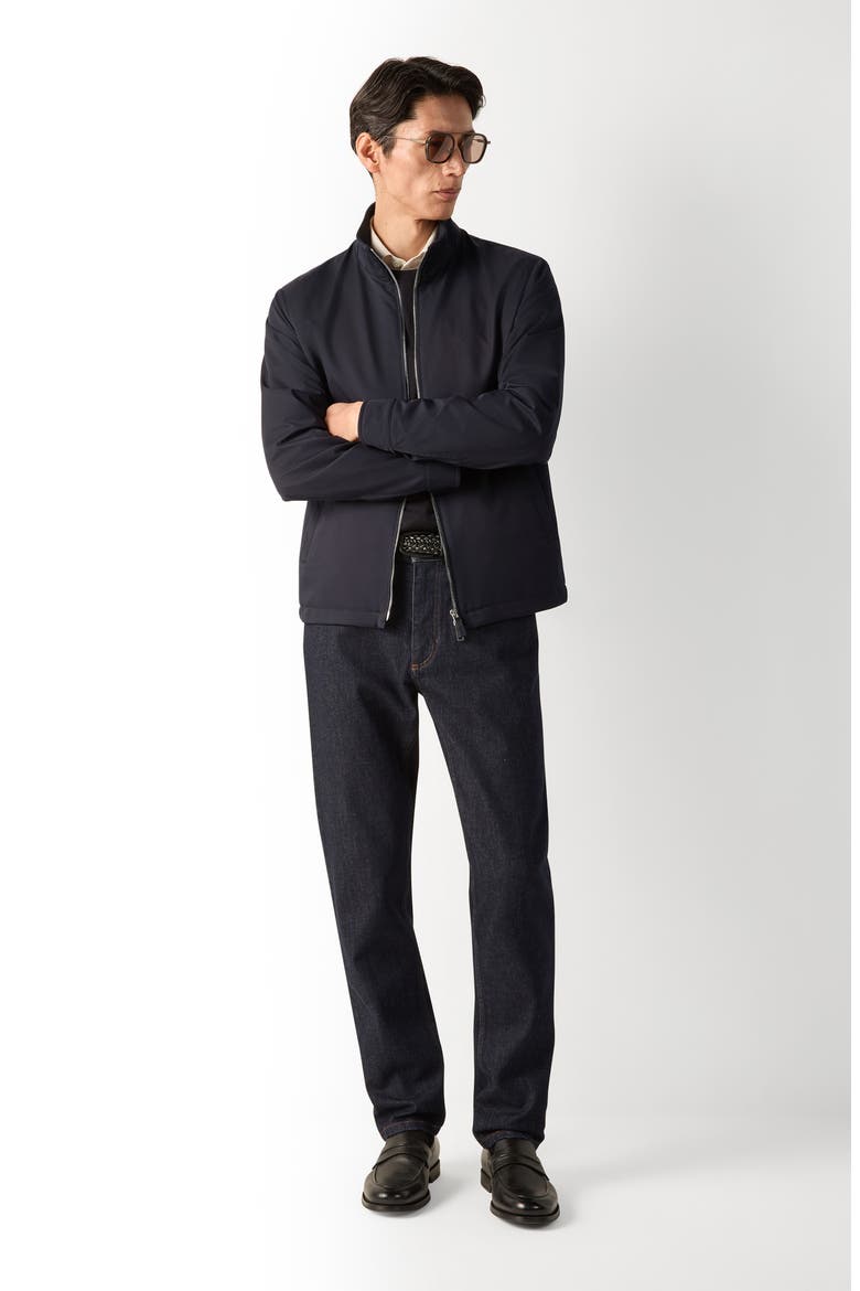 Motorin Water Repellent Microfiber Jacket, Alternate, color, NAVY BLUE