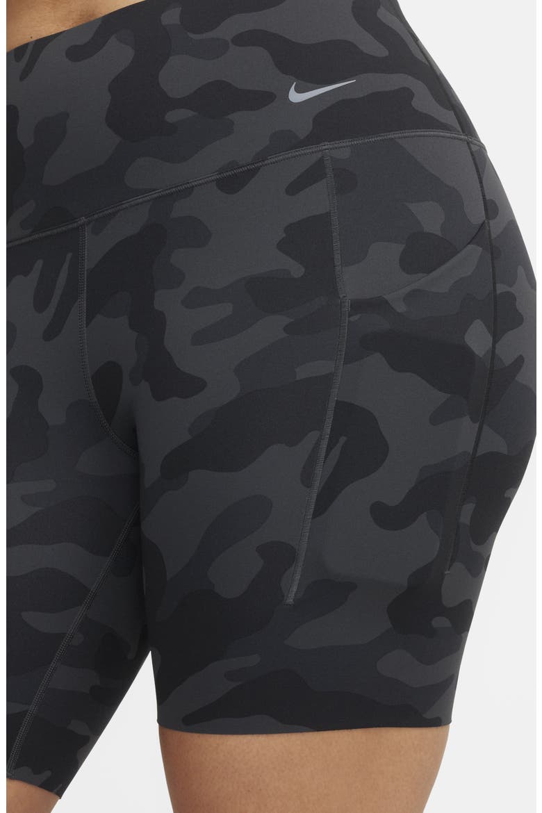 Universa Dri-FIT High Rise Training Shorts, Alternate, color, OFF NOIR/ BLACK