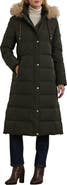 Lauren Ralph Lauren Heritage Down & Feather Fill Puffer with Faux Fur Trim Removable Hood