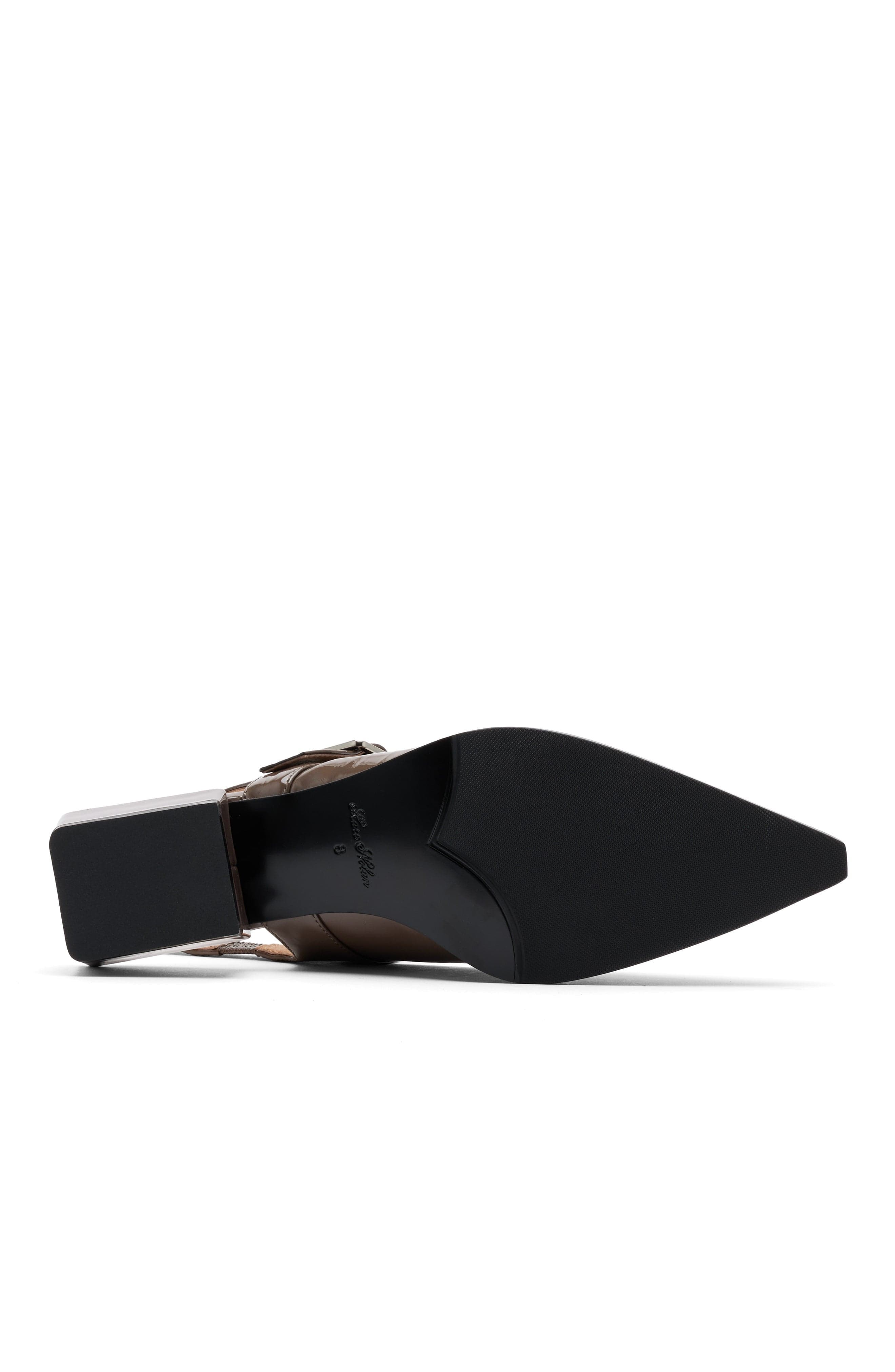 MARC NOLAN Chelsea Leather Slingback Block Heels, Alternate, color, Taupe Patent