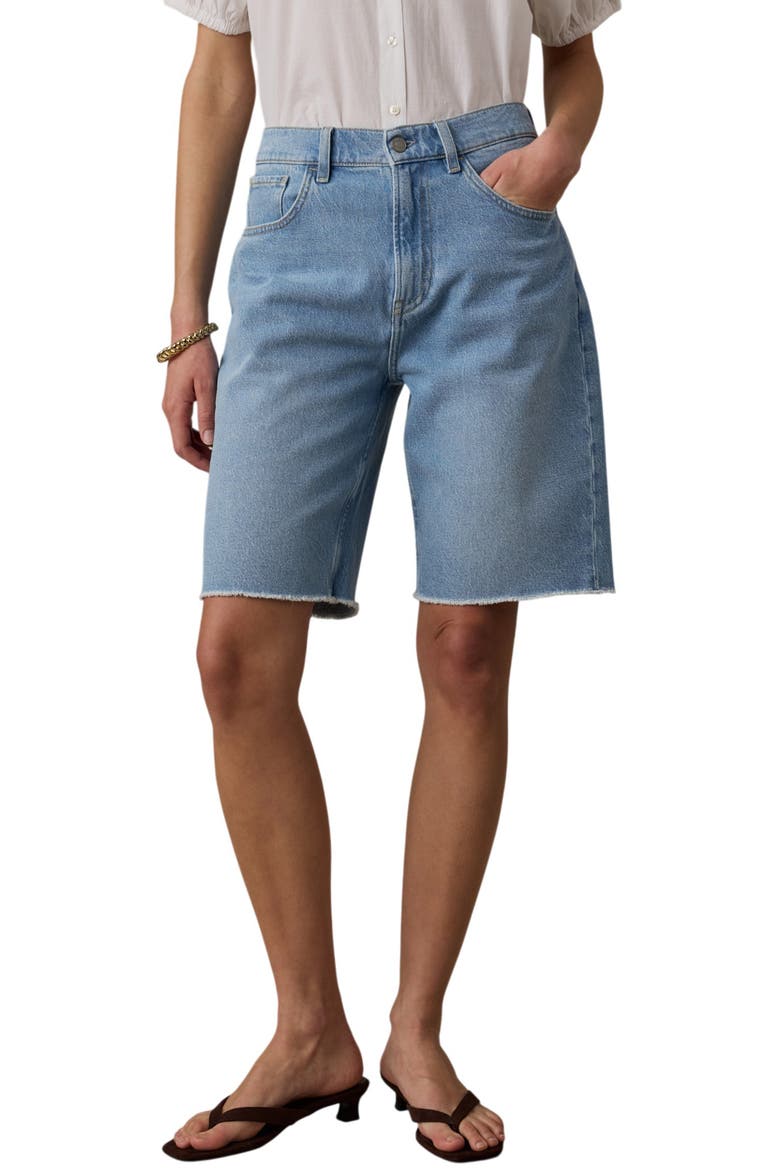 Boyfriend Cutoff Denim Shorts, Main, color, BAY DRIFT WASH