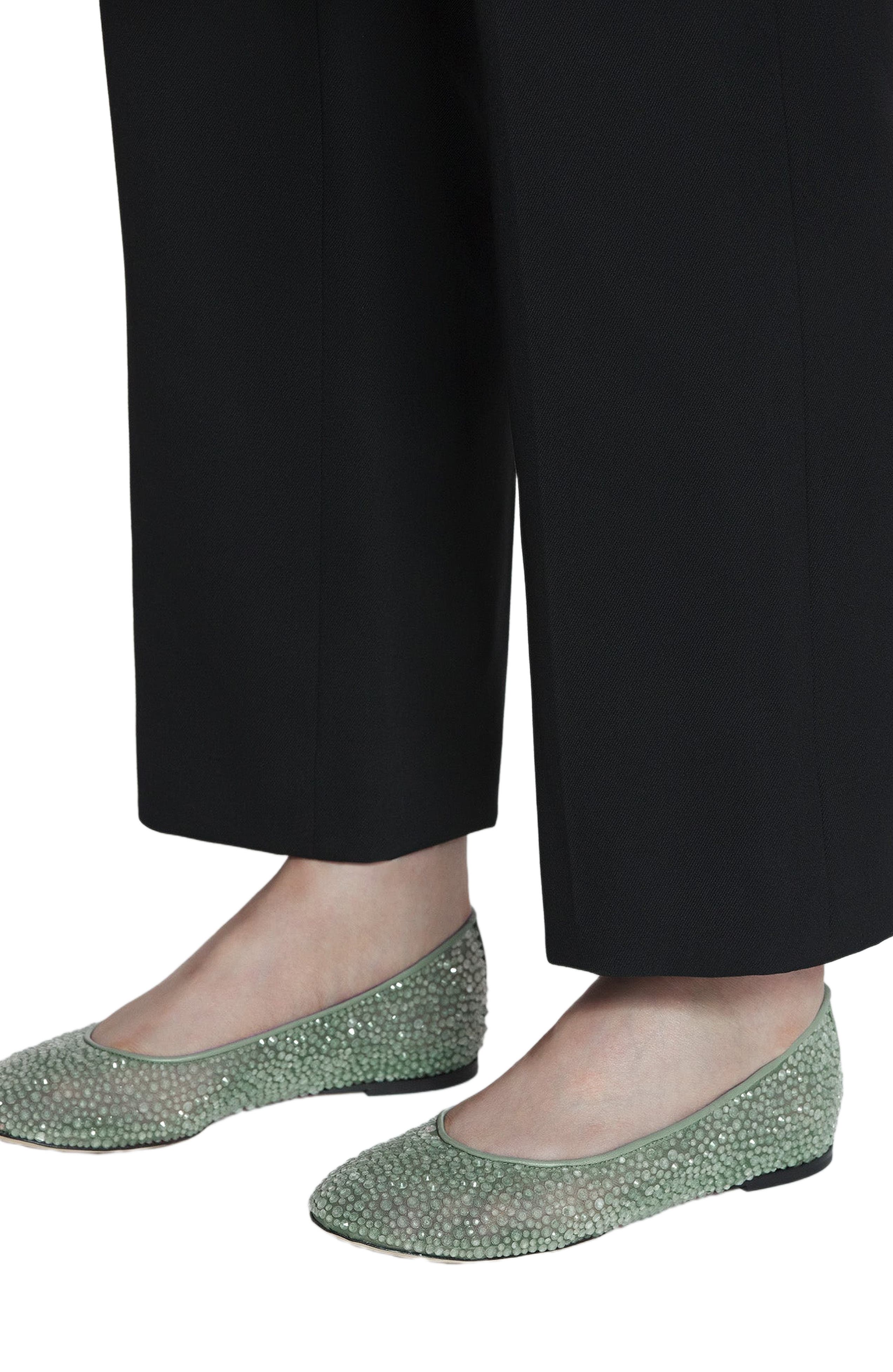 Lanvin Mesh Ballerina With Rhinestones, Alternate, color, 