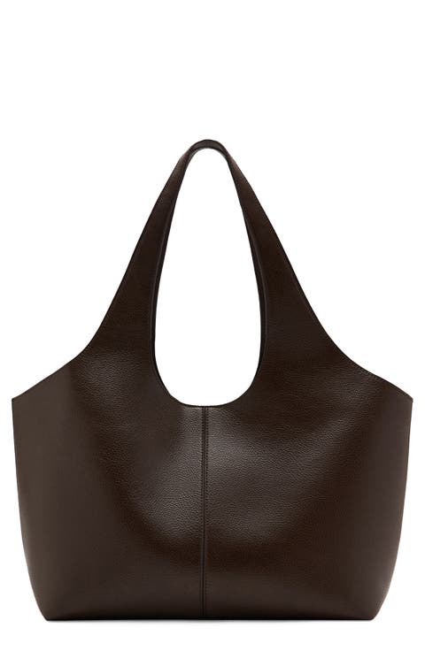 Large Faux Leather Shopper Tote