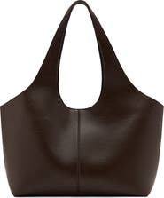 MANGO Large Faux Leather Shopper Tote